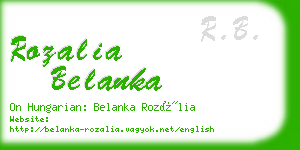 rozalia belanka business card
